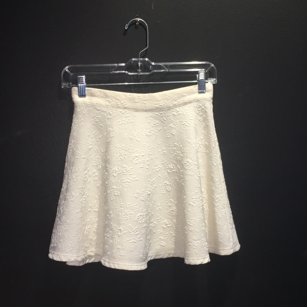 white lace skater skirt